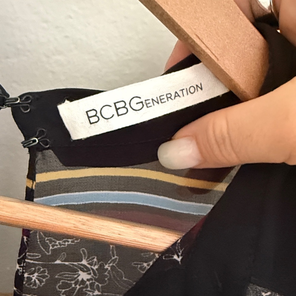 BCBGeneration Black and Multicolor Mini Rompers - Picture 4 of 8